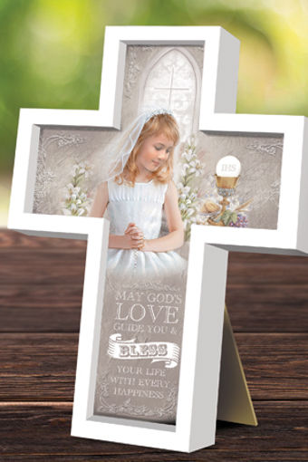 Picture of WOOD CROSS HOLY COMMUNION GIRL